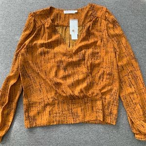 NWT Womens Cross Front Blouse Size L